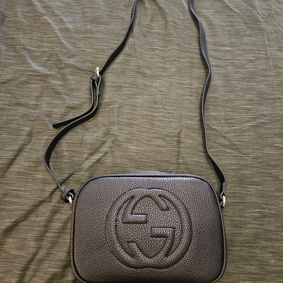 Black Pebbled Leather Crossbody Bag - Picture 5 of 5